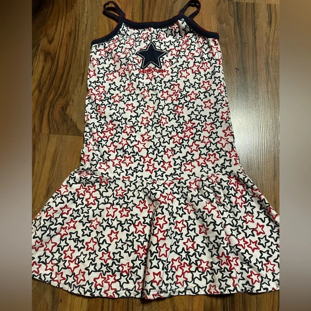 ❤️ OSHKOSH B'gosh for girls strappy sundress 🤍Size 6X 💙 Red white and blue NEW